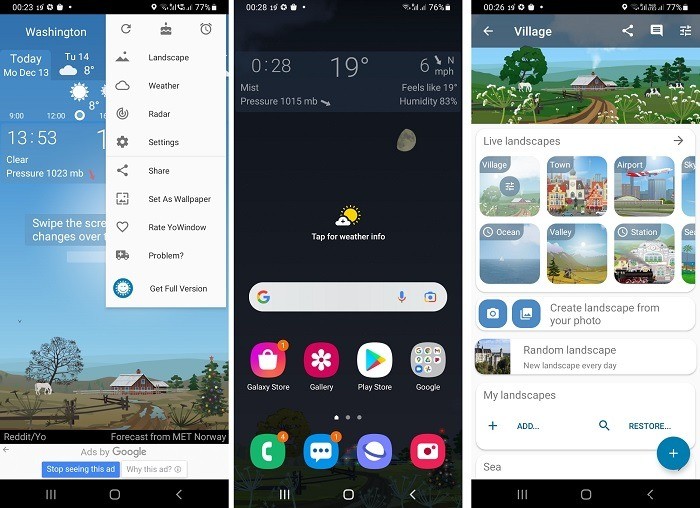 Android용 최고의 라이브 날씨 배경 화면 앱 5가지 