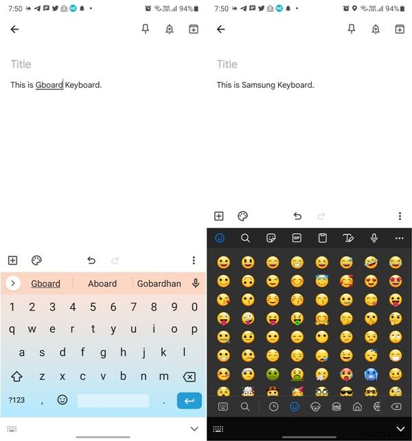 Gboard 대 삼성 키보드 대 SwiftKey:어느 것이 가장 좋습니까? 