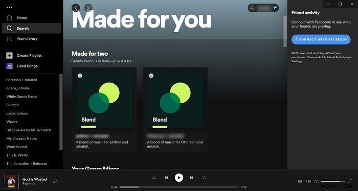 친구와 Spotify 혼합 재생 목록을 사용하는 방법 