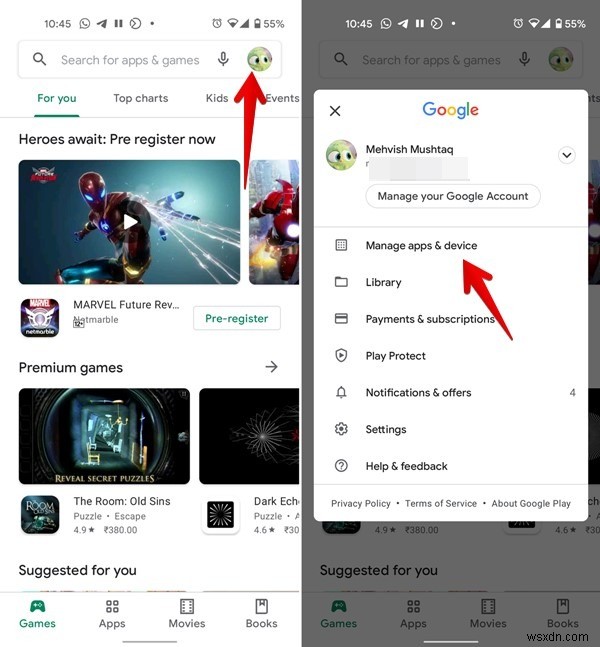 Google Play 스토어에 대한 상위 7개 수정 사항 내 앱이 표시되지 않음 