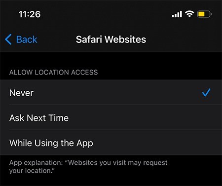 iOS용 Safari에서 카메라, 마이크 및 위치 액세스를 차단하는 방법 