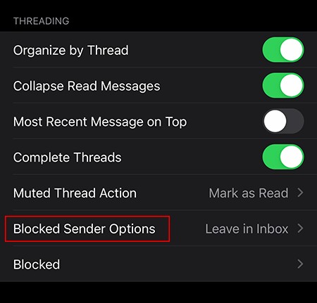 iOS에서 차단된 발신자의 이메일을 자동으로 삭제하는 방법 