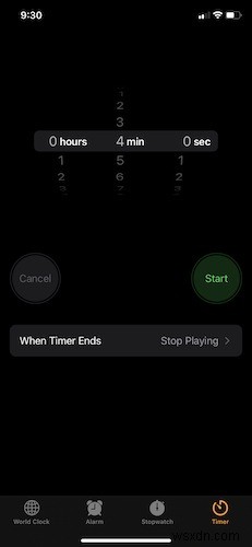 iPhone에서 음악 수면 타이머를 설정하는 방법 