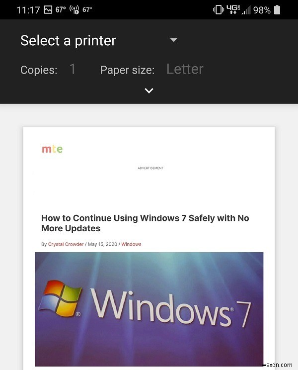 Android용 Chrome에서 PDF로 인쇄하는 방법 