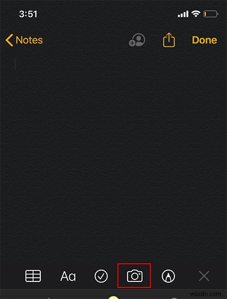iOS용 Notes 앱에서 문서를 스캔하는 방법 