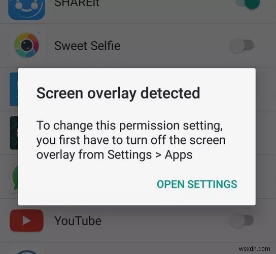 Android에서 화면 오버레이 감지 오류를 수정하는 방법 