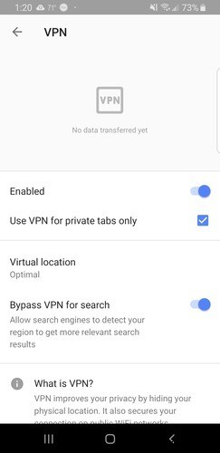 Opera 브라우저의 Android용 무료 VPN을 사용하는 방법 