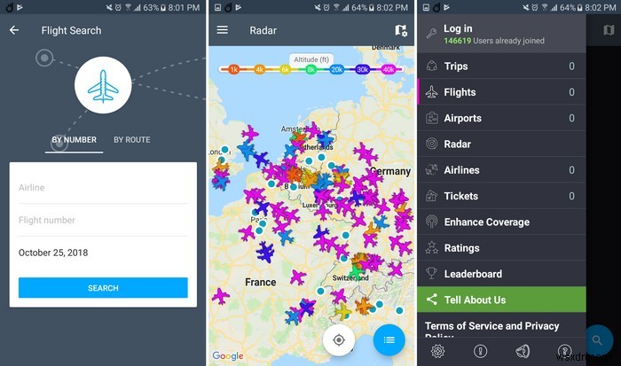 5가지 무료 Android 앱으로 항공편 모니터링 