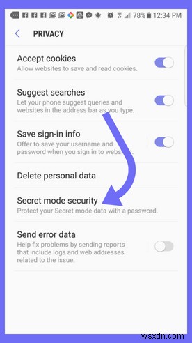 Android에서 비밀번호로 개인 정보 보호 브라우징을 보호하는 방법 