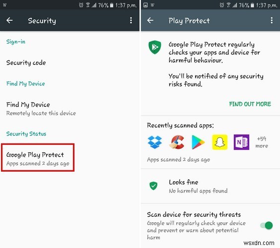 Google Play 프로텍트:Android의 새로운 보안 시스템 설명 