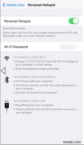 휴대폰을 WiFi 핫스팟으로 사용하는 방법 