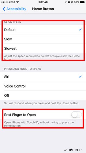 iOS 기기에서 홈 버튼 클릭 속도를 조정하는 방법 