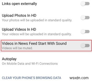 Android용 Facebook에서 비디오 및 사운드 자동 재생을 비활성화하는 방법 