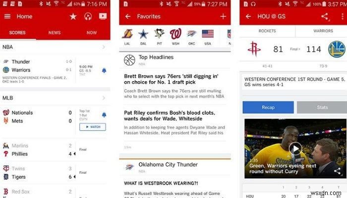 스포츠 애호가를 위한 최고의 Android 앱 6가지 