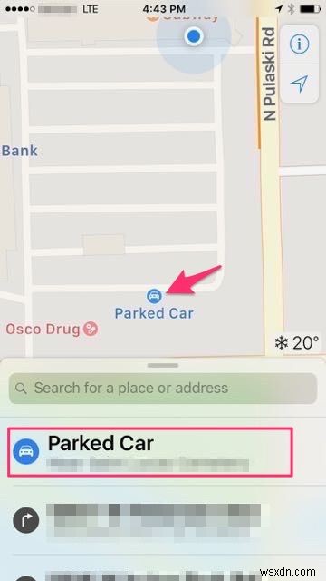 iOS 10으로 차를 주차한 위치를 찾는 방법 