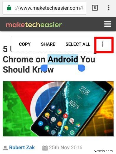 알아야 할 Android용 Chrome의 5가지 유용한 트릭 