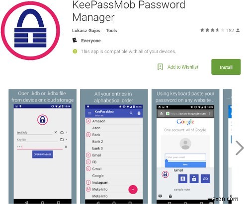 Android용 최고의 Keepass 도우미 앱 5개 