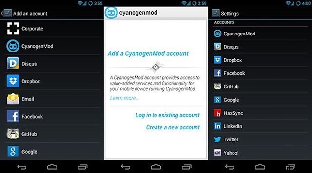 비 Cyanogen OS 사용자를 위한 Cyanogen Apps 패키지 설치 