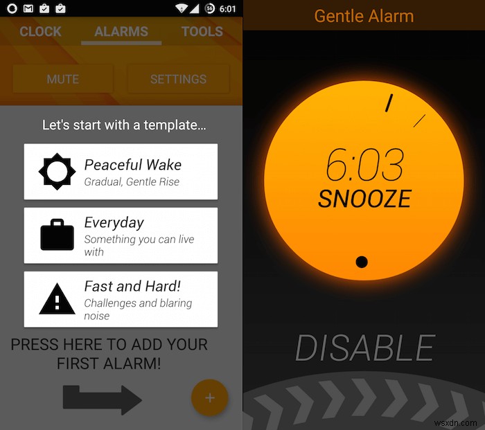아침에 침대에서 일어나기가 힘드신가요? 다음 Android 앱 사용해 보기 