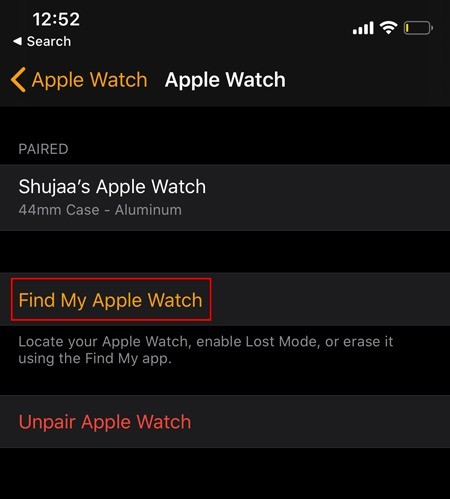 나의 앱 찾기를 사용하여 분실한 Apple Watch를 찾는 방법 