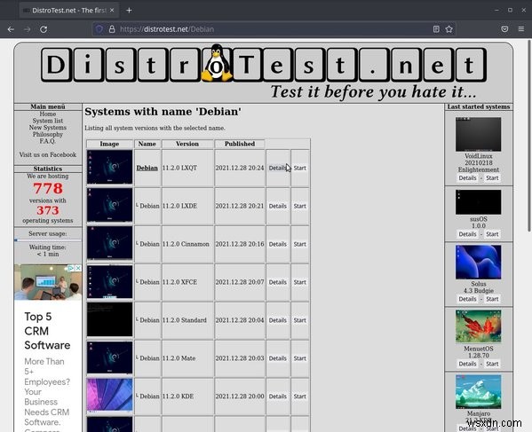 다양한 Linux 배포판을 온라인으로 테스트하는 방법 