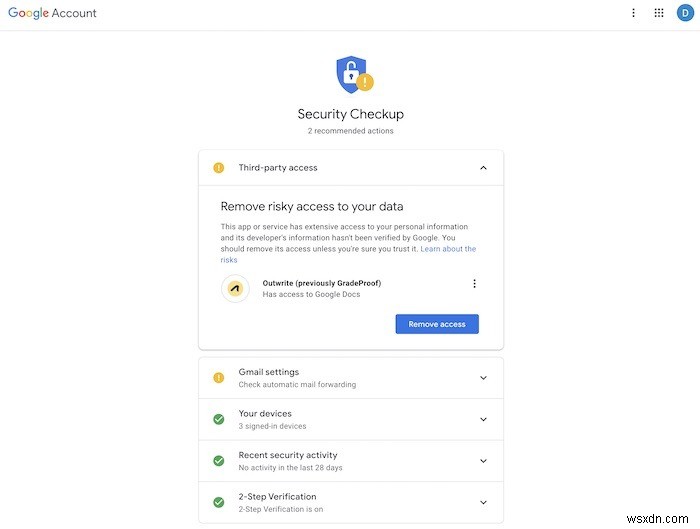 Gmail 계정 보안을 보호하기 위한 6가지 최고의 팁 