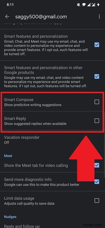 Gmail에서 스마트 답장 및 스마트 편지쓰기를 끄는 방법