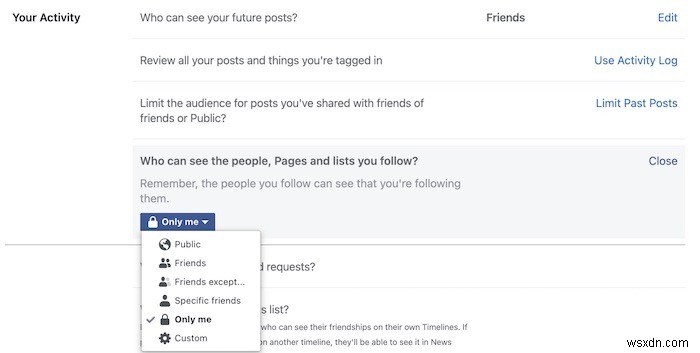 Facebook을 비공개로 설정하는 방법 