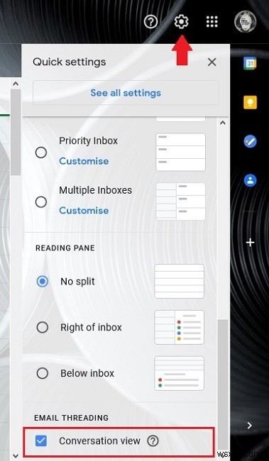 Gmail에서 대화 보기를 끄는 방법 