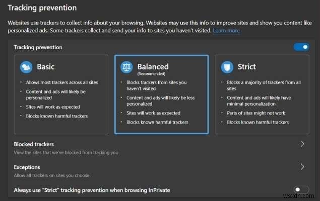 Microsoft Edge 추적 방지 기능을 사용하여 자신을 보호하는 방법 