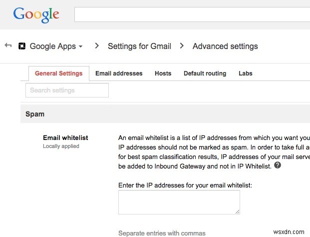 Gmail용 IP 주소를 블랙리스트 또는 화이트리스트에 추가하는 방법 