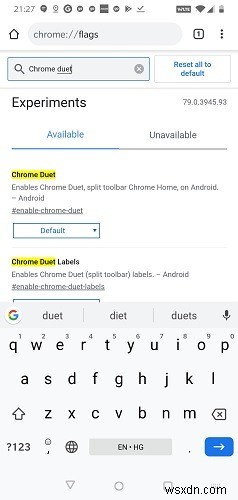 Android용 Chrome에서 메뉴 표시줄을 맨 아래로 이동하는 방법