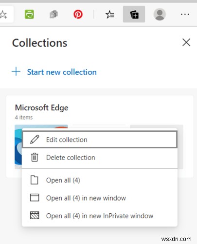 새 Edge 브라우저에서 컬렉션 기능을 사용하는 방법 
