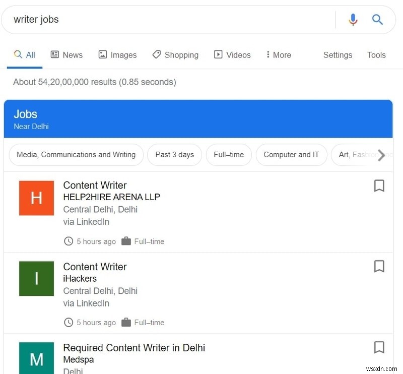 Google을 사용하여 일자리를 찾는 방법 