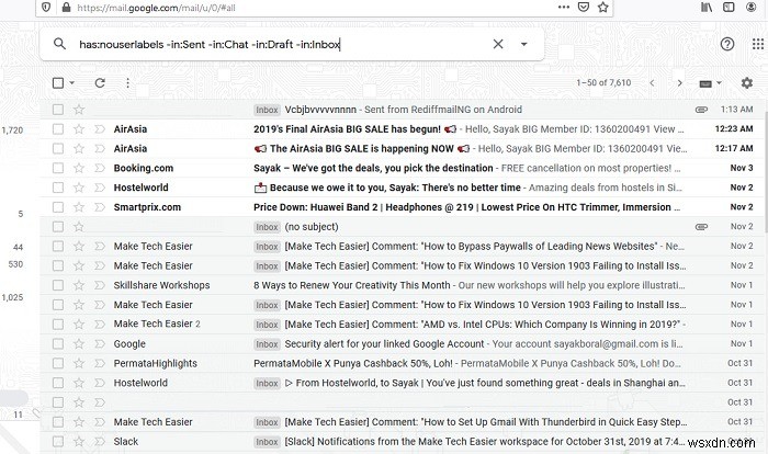 Gmail에서 보관된 이메일을 검색하는 방법 