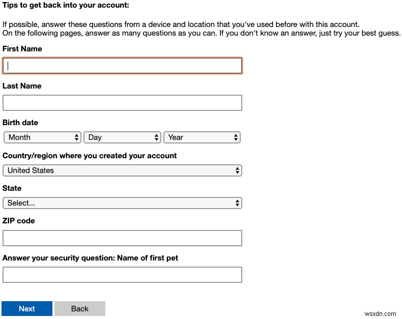 차단된 Outlook 또는 Microsoft 계정을 복구하는 방법 