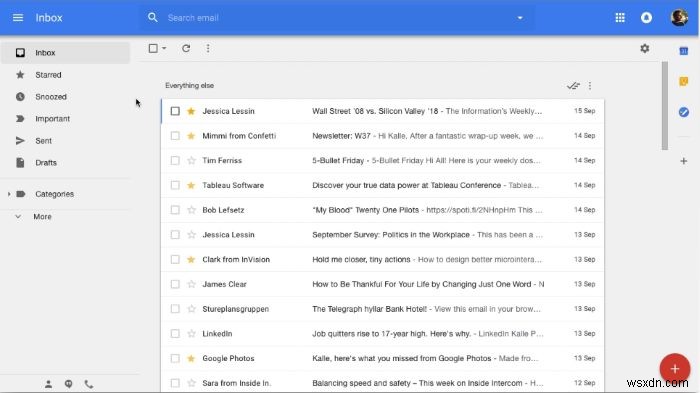 Gmail을 Google Inbox처럼 보이게 하는 방법