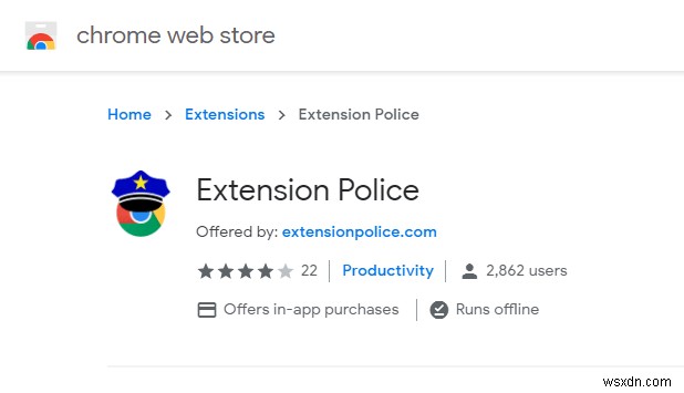 확장 프로그램 경찰을 사용하여 Chrome 확장 프로그램을 검사하는 방법