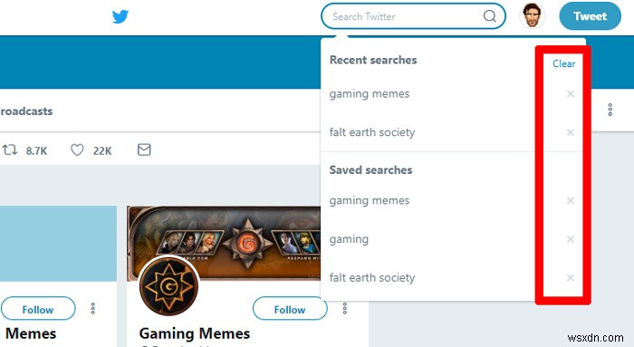 Twitter에서 저장된 검색을 삭제하는 방법 [빠른 팁] 