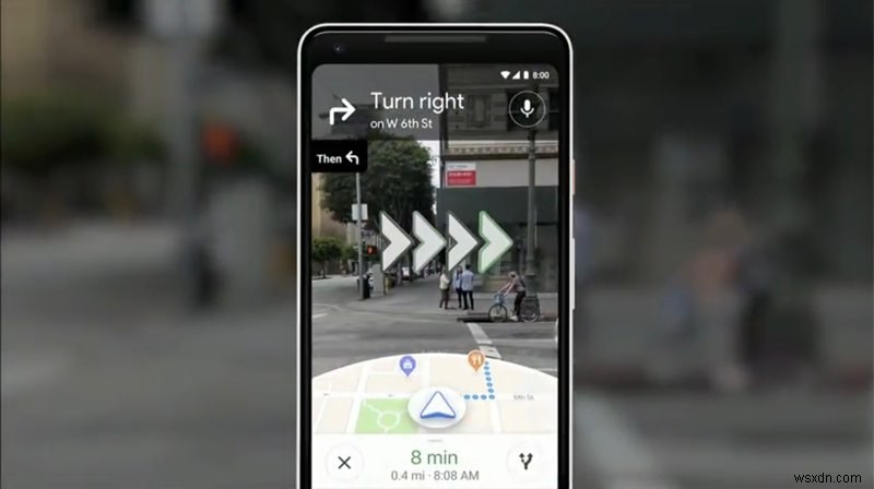 Google 지도 앱 AR로 도보 탐색 테스트 