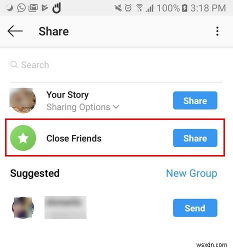 인스타그램 스토리를 친한 친구와만 공유하는 방법