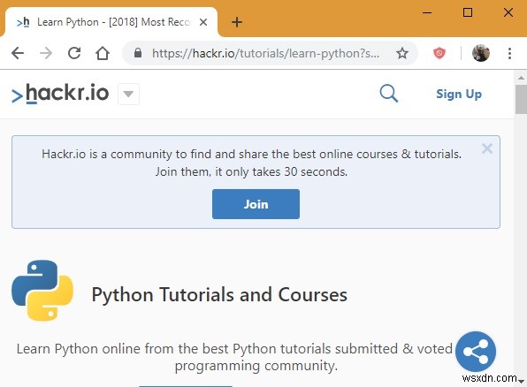 Python을 온라인에서 무료로 배울 수 있는 상위 5개 웹사이트