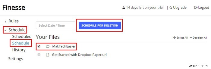 예약된 시간에 Dropbox 파일을 삭제하는 방법