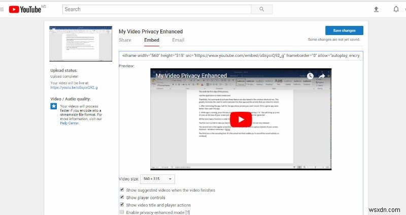 개인정보 보호 강화 모드로 WordPress에 YouTube 동영상을 삽입하는 방법