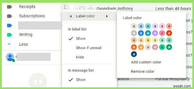명확한 시각적 구성을 위해 Gmail 색상 코드를 쉽게 지정하는 방법 