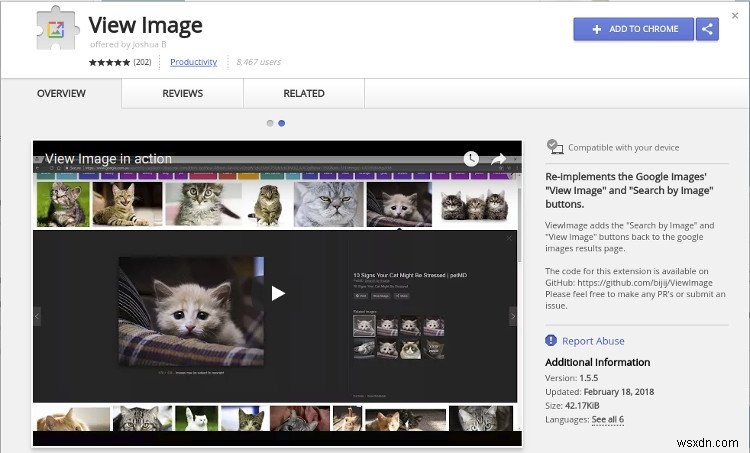 Google 이미지 검색에서  이미지 보기  버튼을 되살리는 방법