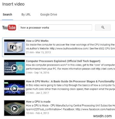Google 프레젠테이션에 동영상을 추가하는 방법