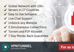 VPNTunnel 리뷰: 개인정보 보호와 웹 익명성 유지를 위한 VPN 서비스