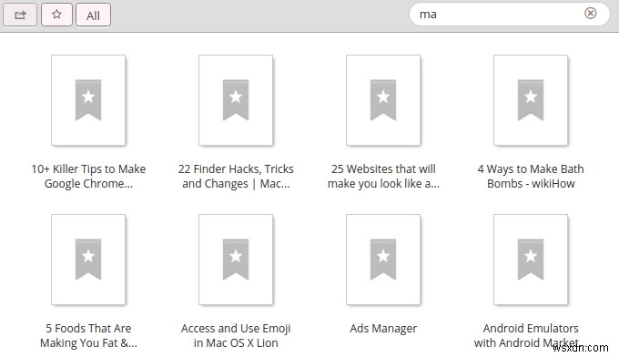 Bookmark OS:파일 관리자 인터페이스가 있는 Bookmark Manager