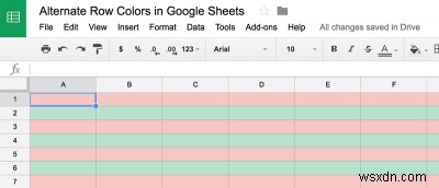 Google 스프레드시트에서 대체 행 색상을 사용하는 방법 